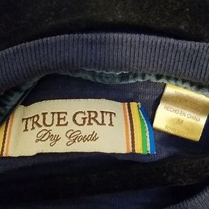 True Grit Shirts - TRUE GRIT Slub Cotton Indigo Tee, Medium True Grit Shirts - TRUE GRIT Slub Cotton Indigo Tee, Medium